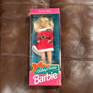 Barbie 1992 Holiday Hostess in Red and White Dress